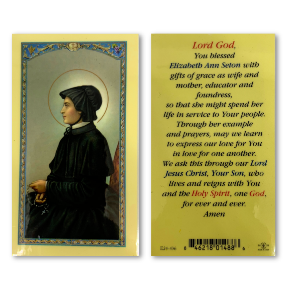 St Elizabeth Ann Seton Laminated Holy Card Seton Shrine