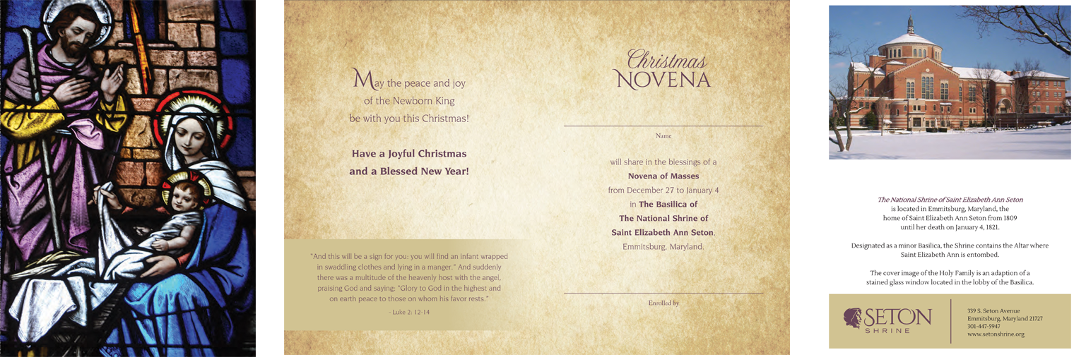 Seton Shrine Nativity Christmas Novena Card