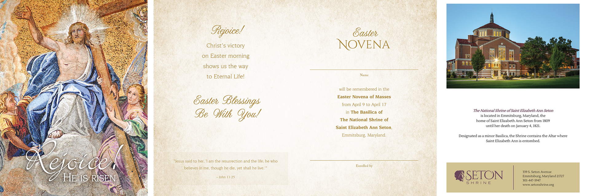 Easter Novena of Masses Seton Shrine